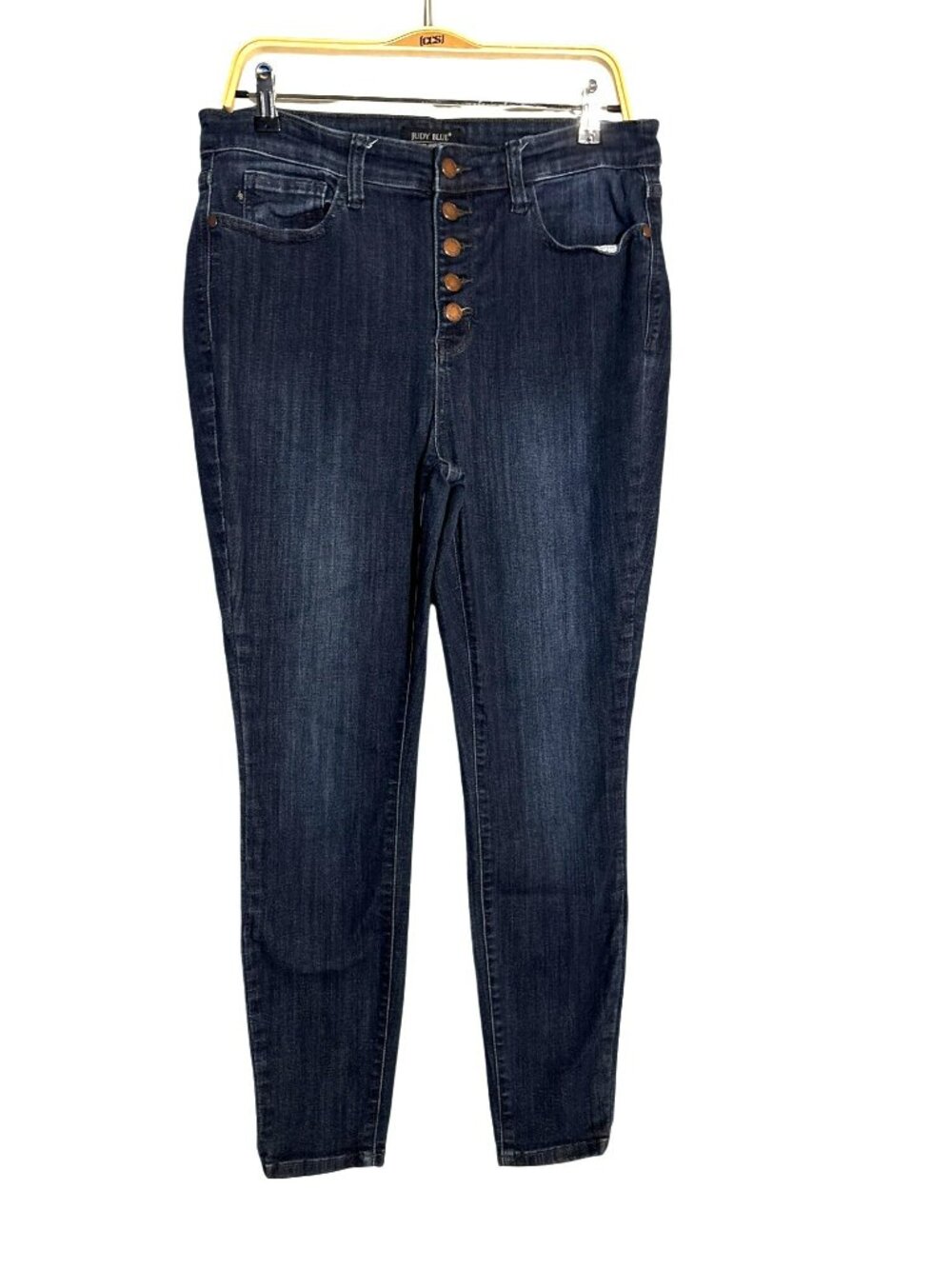 Judy Blue Skinny Fit Dark Wash High Rise Button Fly Jeans Size 13/31